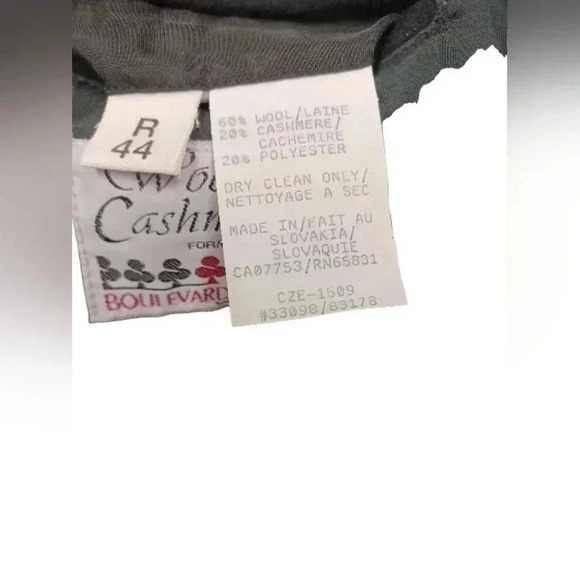 Boulevard Club Cashmere And Wool Blend Black Blazer Size R44 - Picture 13 of 13